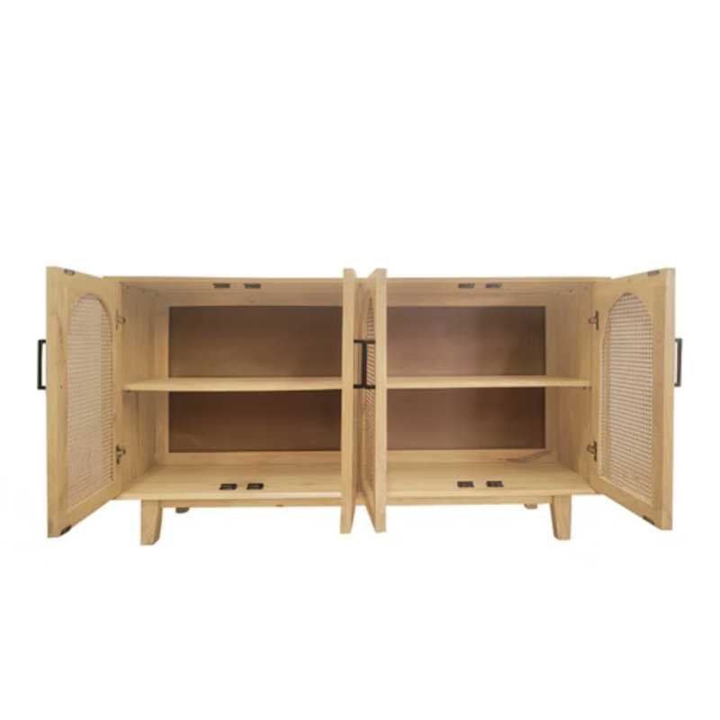Armoire d'appoint en bois de manguier massif Eva