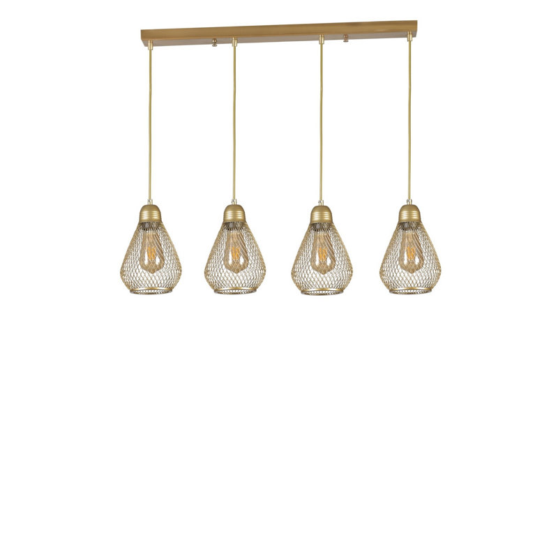 Lustre, Doré, H 27,51 po x l 5,9 po x P 5,9 po, 4