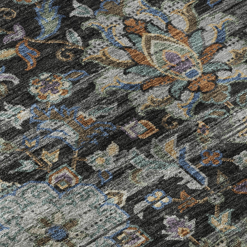 Tapis lavable à la machine de qualité supérieure Mayfield AMF2485, Noir, 3 pi x 5 pi