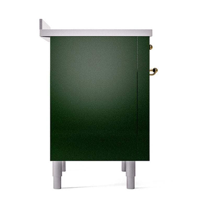 ILVE Nostalgie II Noblesse 36 in Induction Range, Emerald Green/Brass