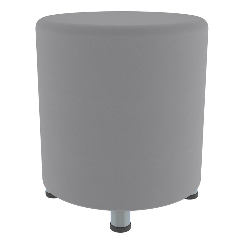 Shapes Series II Modular Collaborative Soft Seating Cylinder Stool with Foam Padded Seat, Navy Crosshatch