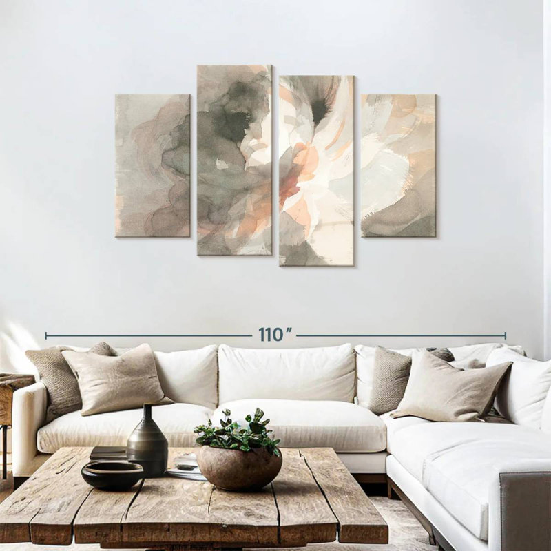 Abstract Peony I, 48" H x 75" W