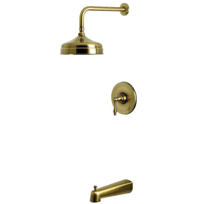 Robinet de baignoire et douche à pression équilibrée à poignée simple Kingston Brass