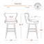 Caraline Swivel Counter & Bar Stool-89471352-89471354