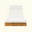 Chaise longue d'extérieur moderne en bois d'acacia avec coussin hydrofuge et appui-tête intégré, conception réglable et pliable pour le patio, la piscine, le jardin-89053072