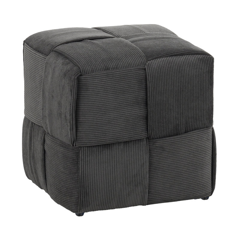 Ottoman Foot Rest Soft And Comfortable Ottoman Square Corduroy Woven Design Sofa Stool (Only Including Ottoman), Gray