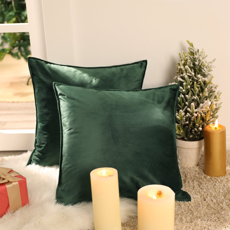 Fritch Square Cushion Cover, 65cm H x 65cm W x 1cm D, Emerald