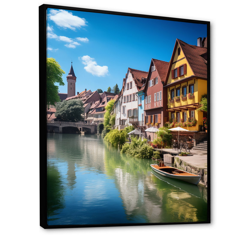 Kolee, rivière Wanderlust, Allemagne, H 44 po x l 34 po x P 1,5 po, Cadre flottant noir