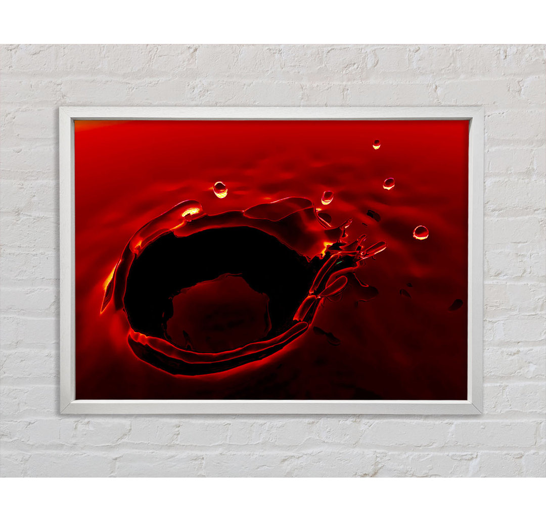 Red Water Splash - Einzelner Bilderrahmen Kunstdrucke auf Leinwand