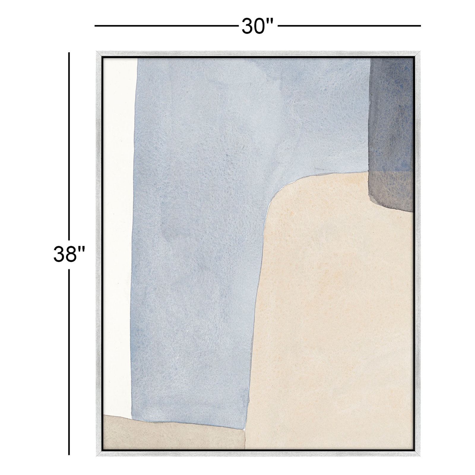 Dreamy Hues Painting by Julia Balfour, Silver Framed Canvas, 38" H x 30" W x 1.4" D
