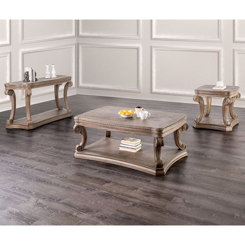 Ensemble de tables basses Indery, 3 pièces: console, table de bout, table basse