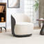 Fauteuil demi-tonneau pivotant en velours Stith-95119113