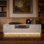 Armoire de rangement multimédia l 70,8 po à 4 tiroirs avec éclairage à DEL chaud et tablette