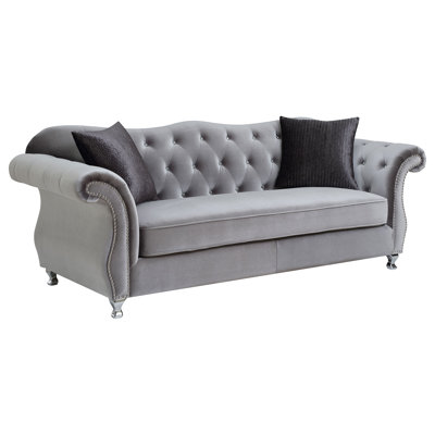 Kenniya 91.25'' Velvet Rolled Arm Sofa -  Rosdorf Park, F3A9D2C2CC504269B98D3E496CF92BC8