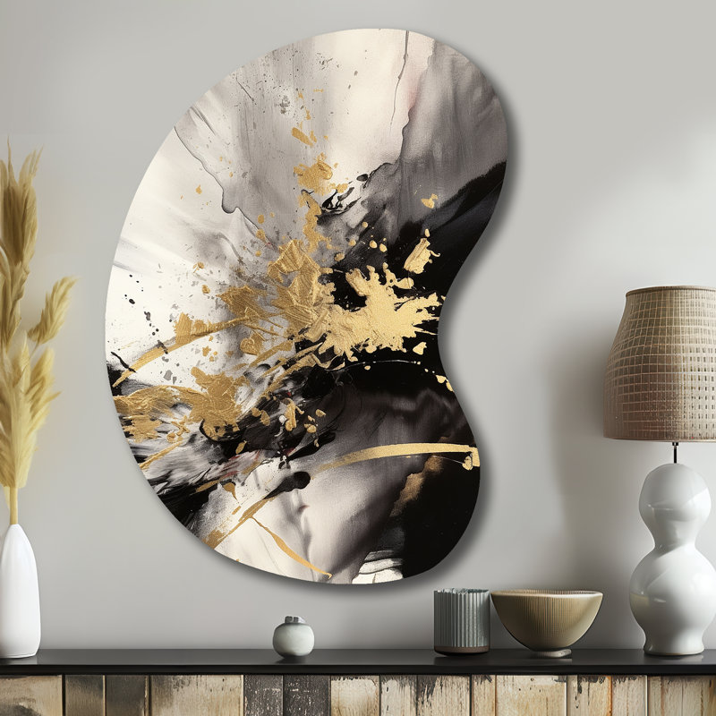 Eugenie - décoration murale abstraite de forme irrégulière, sculpture murale asymétrique en métal, H 39 po x l 28 po