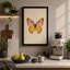 Centered Butterfly Botanical - Wrapped Canvas-2019608675-2019608684