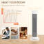 HOMCOM 1200W 5118 BTU Electric Tower Space Heater with Adjustable Thermostat-119626090