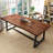 Walnut&Black Rectangular Solid Wood Writing desk-1760780657
