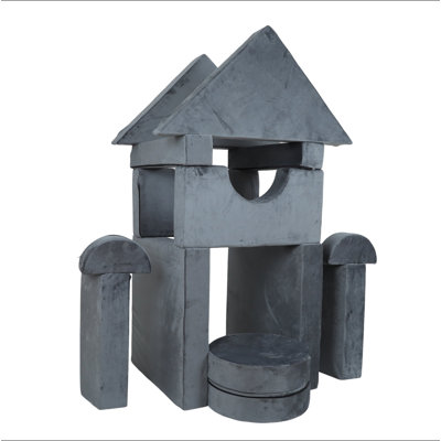 Canapé modulable pour enfants (14 pièces), canapé d'angle pour stimuler la créativité, mobilier de jeu à monter soi-même pour les tout-petits, mousse confortable et coussins de sol inclus.