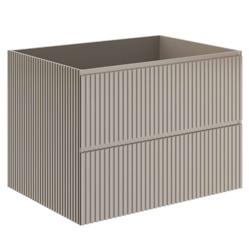 Linear 30" Wall Mounted Single Bathroom Vanity with Top, Taupe, 30"