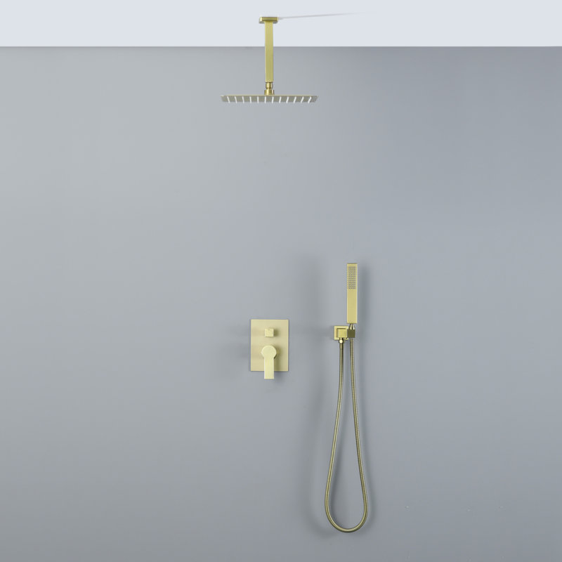 Complete Shower System, Brushed Gold