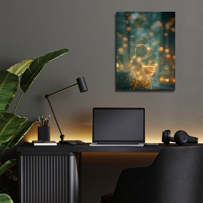 Art mural en verre Trinx «Newborn» par r3darch0n, H 16 po x l 12 po x P 0,13 po