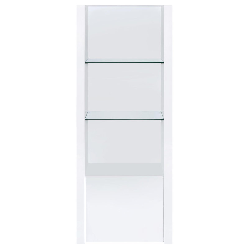 Tour média à 3 tablettes avec armoire de rangement Jailine