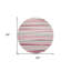 Tapis intérieur lavable rayé rose ivoire et gris 8 pi