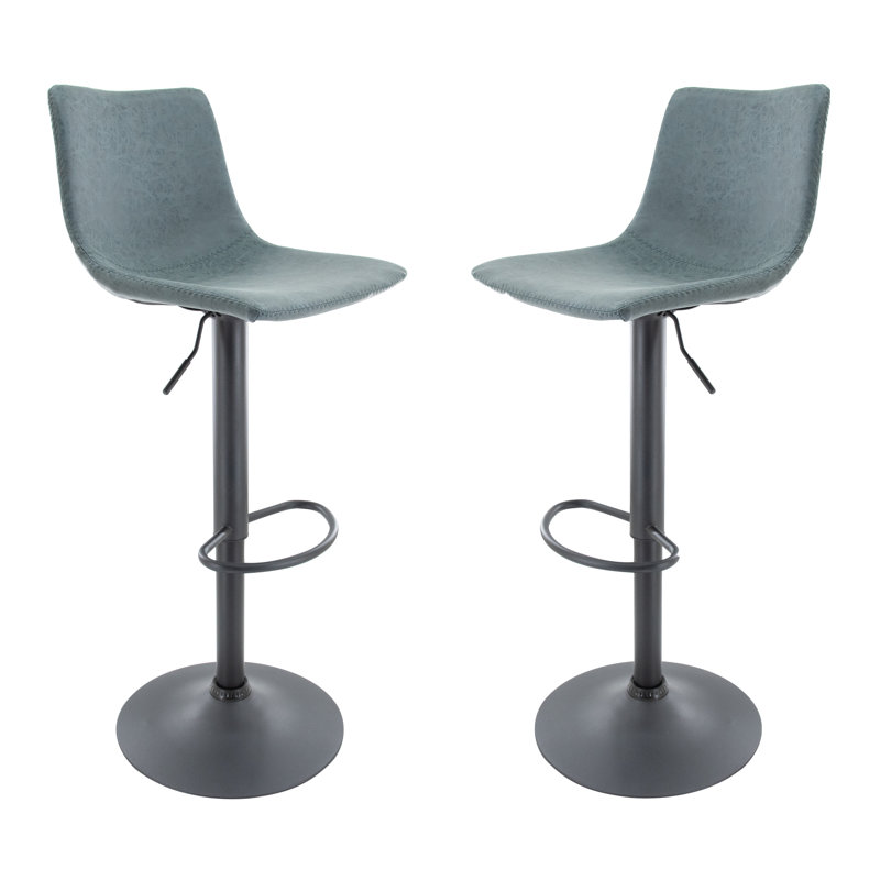 Tabouret de bar pivotant Maximilian, Bleu paon