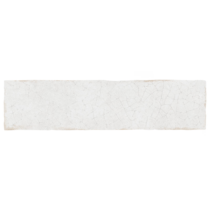 Crackle 2-7/8 In. X 11-7/8 In. Ceramic Wall Tile, White