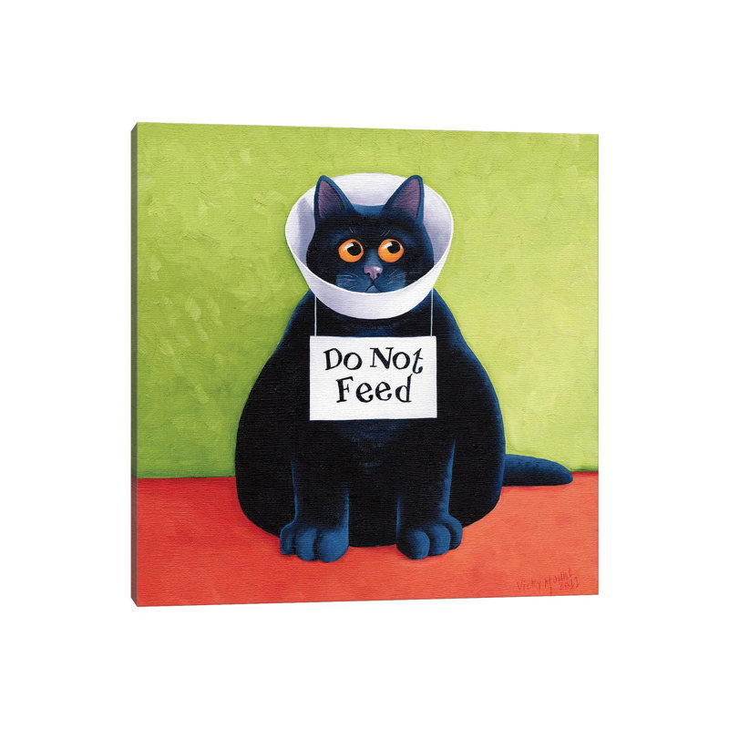 Do Not Feed by Vicky Mount - Painting on Canvas, Wrapped Canvas, 66.04cm H x 66.04cm W x 3.81cm D