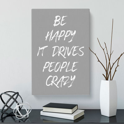 Be Happy - Wrapped Canvas Print