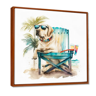 " Dog On Chair At The Beach II "