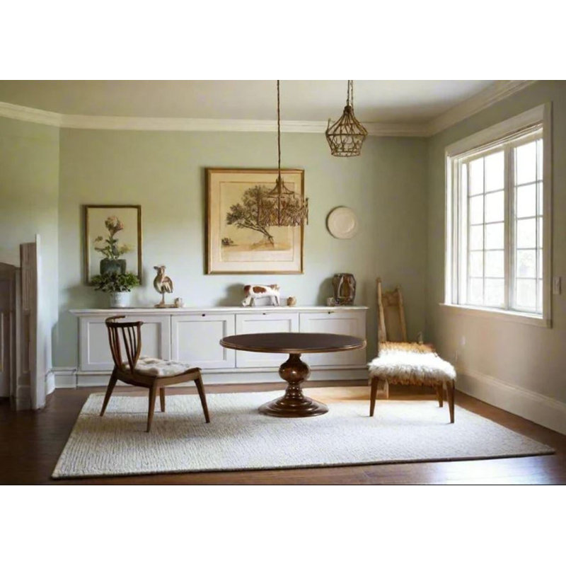 Vinicio Solid Wood Dining Table, 30"H x 60"L x 60"W, White Wash