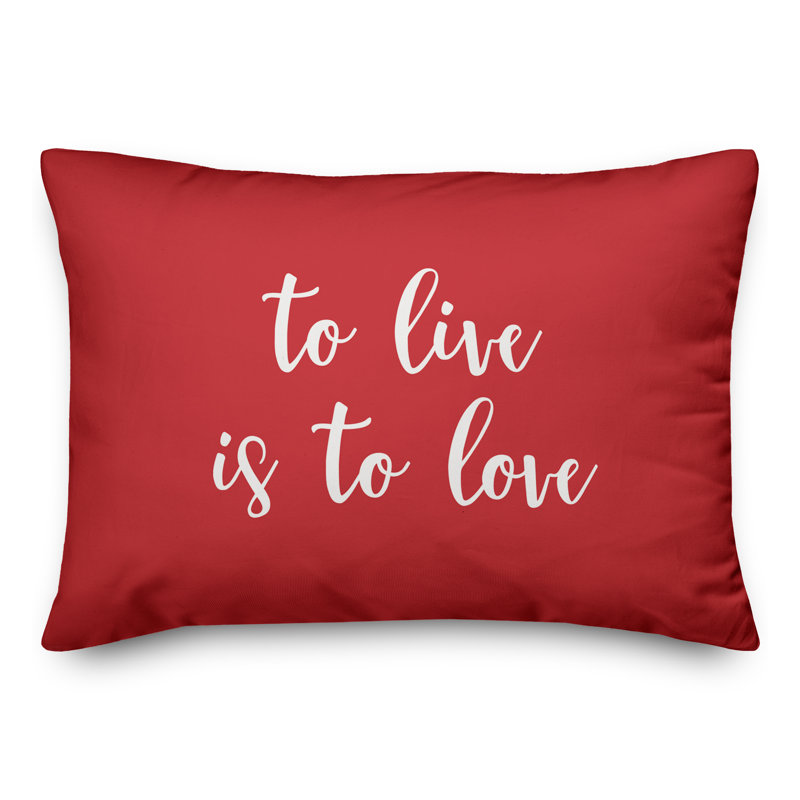  Coussin To Live Is To Love, Rouge