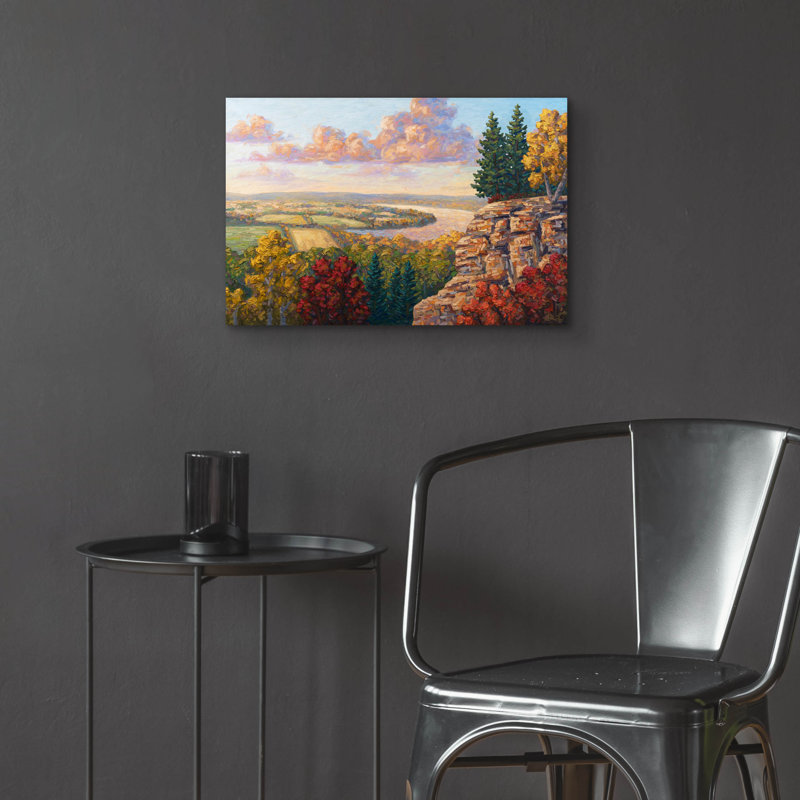 «Autumn At Gibraltar Rock» par Joe Reimer, art mural en verre acrylique, 24 po x 16 po, H 16 po x l 24 po x P 0,2 po