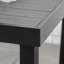 Table de salle à manger carrée pour l'extérieur pour 4 personnes - grain de bois imperméable, pieds de jardin en aluminium robustes, noir, imperméable
