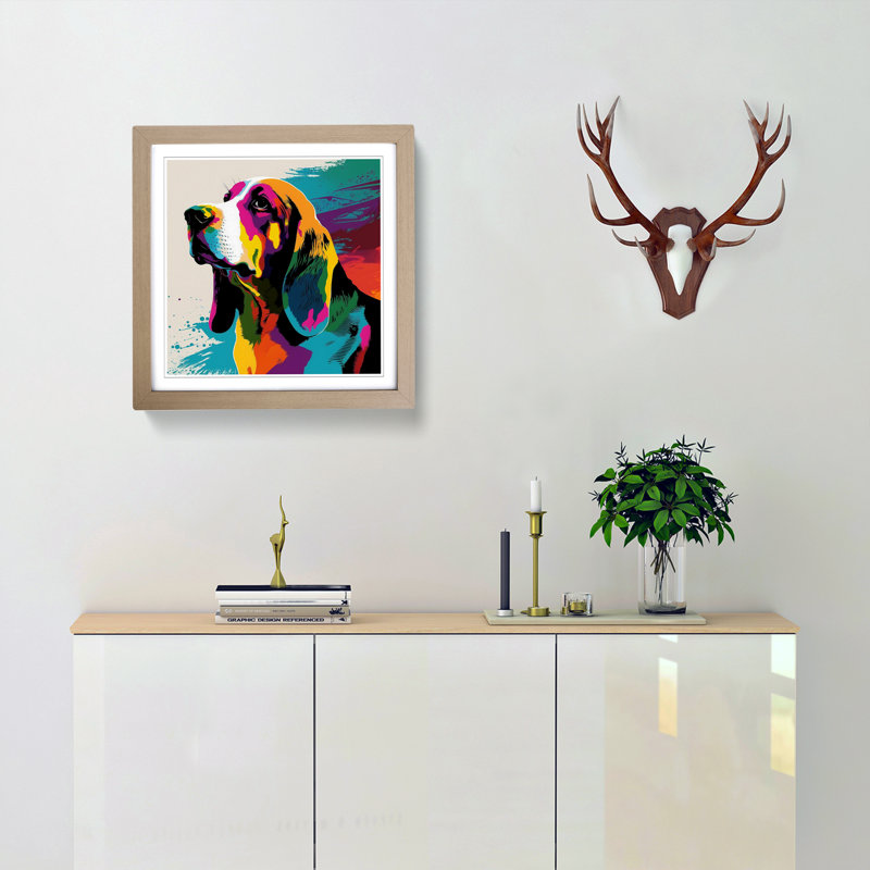 Single Picture Frame Print on Wood, Oak