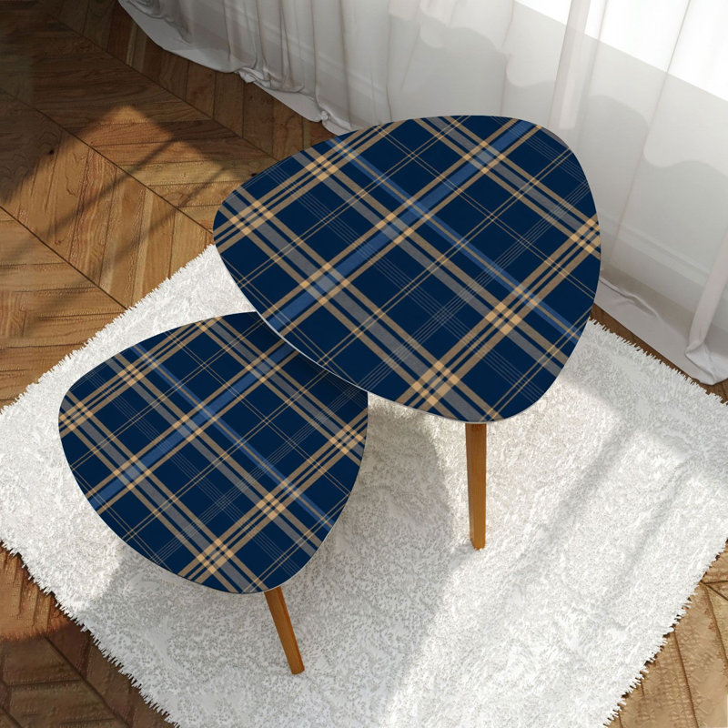 Ensemble de 2 tables basses gigognes Triangle