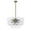 Modern 12-light Linear Chandelier With Clear Glass Globes-1787687183
