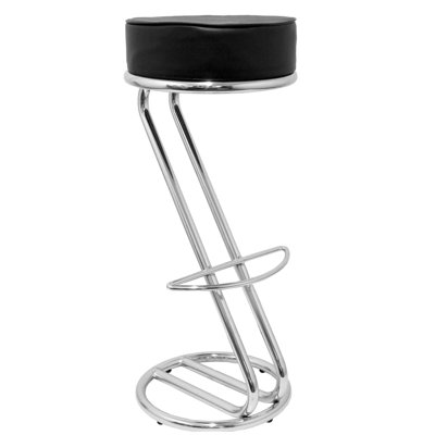 Wooden Upholstered Counter Stool with Metal Frame