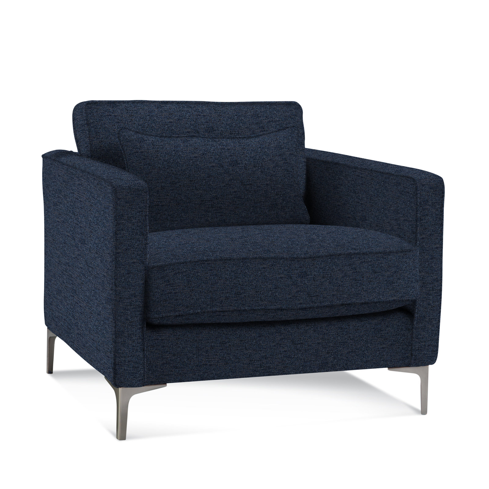 Upholstered Accent Chair, Basic Navy 100% Polyester