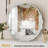 Scalloped Round Metal Wall Mirror-853776020-853776008