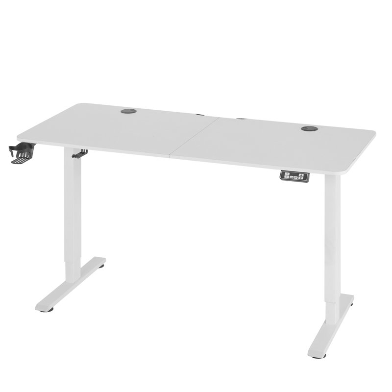 Bureau debout à hauteur ajustable Kaylanni, Blanc