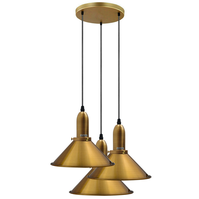 Guthrie 3 - Light Cluster Pendant, Yellow Brass