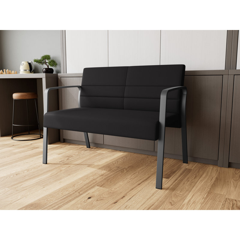 Cadre en métal Waterfall, Gris anthracite, Noir Open House - tissu de couleur unie