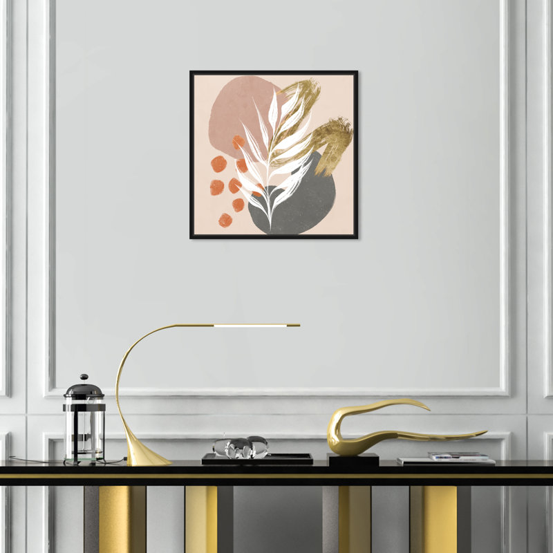" Pale Breeze " Painting Print, Black Floater Framed, 16" H x 16" W