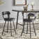 Nicks Swivel Upholstered Counter Stool with Metal Frame