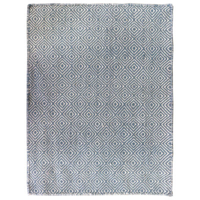 Dazzler Geometric Area Rug in Blue