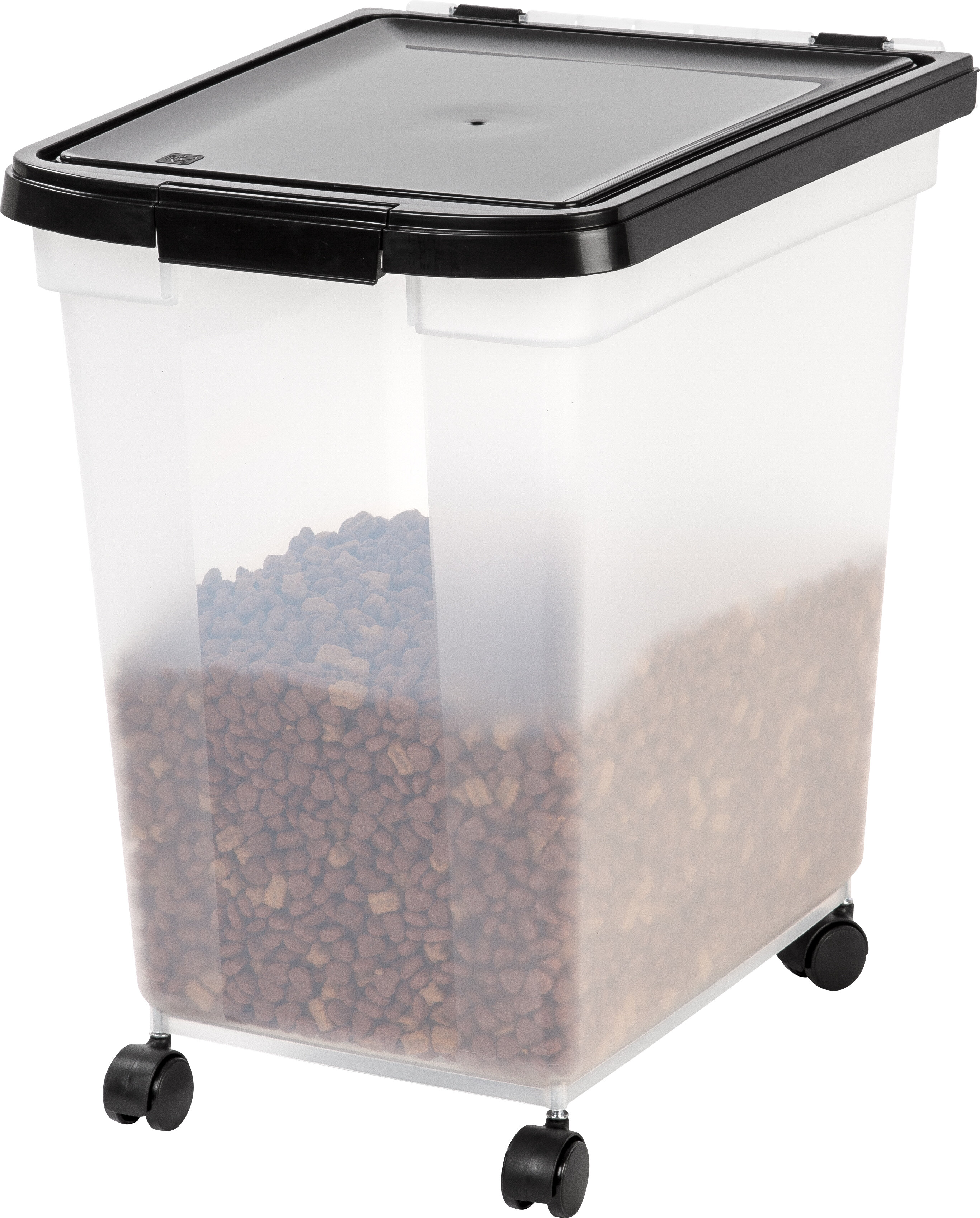 Yamazaki Home Rolling Airtight Pet Food Container - 25 lbs - Black